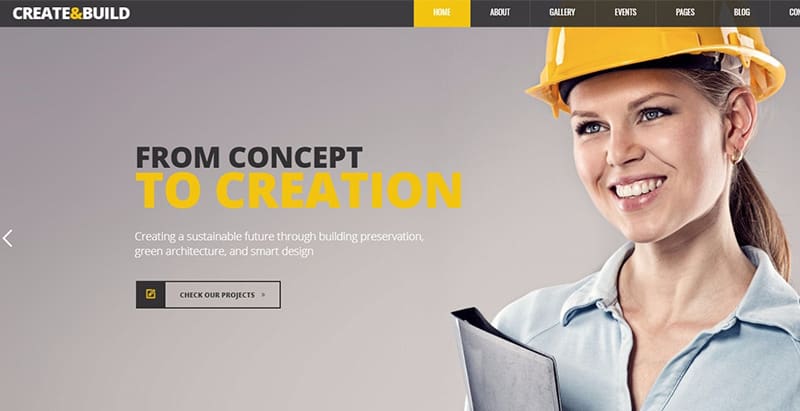 Createbuild themes wordpress creer site internet entreprise startup agence pme