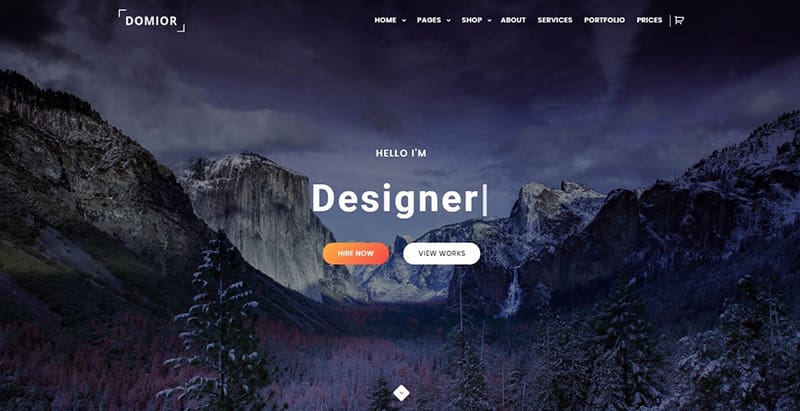 Domior themes wordpress creer site internet photographe agence creative portfolio