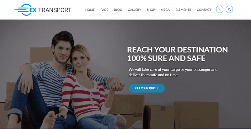 Extransport themes wordpress creer site web internet entreprise pme startup