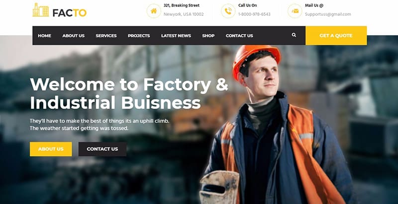 فاكتو ثيمات ووردبريس إنشاء شركة إنشاء مواقع