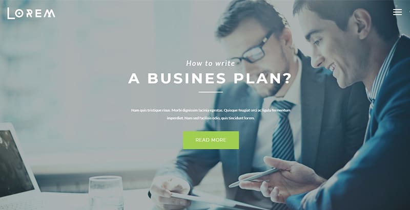 Lorem themes wordpress creer site internet entreprise startup agence pme