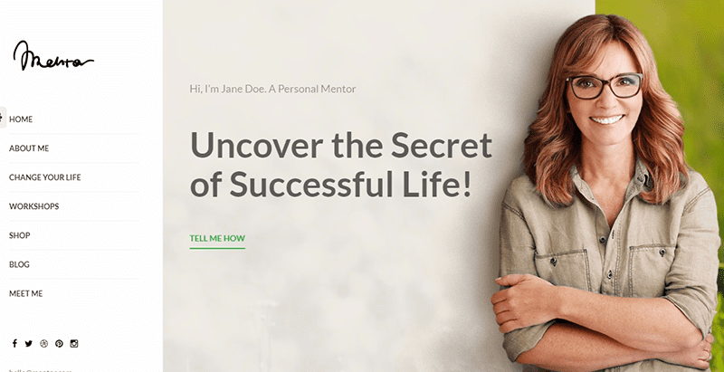 Mentor themes wordpress creer site web coach de sante developpement personnel
