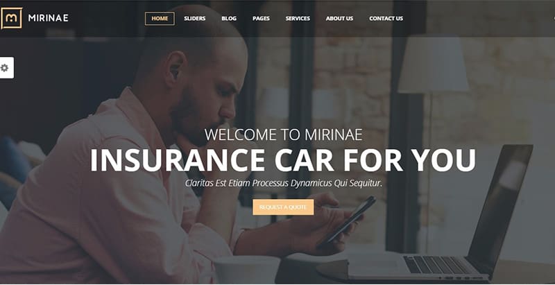 Mirinae themes wordpress creer site internet assurance agence entreprise