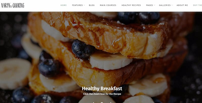 Narya themes wordpress creer facilement site internet restaurant