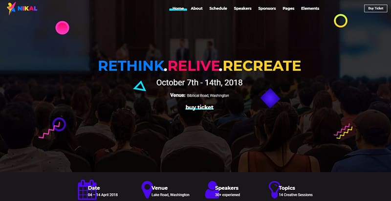 Nikal themes wordpress creer un site internet entreprise agence evenementielle