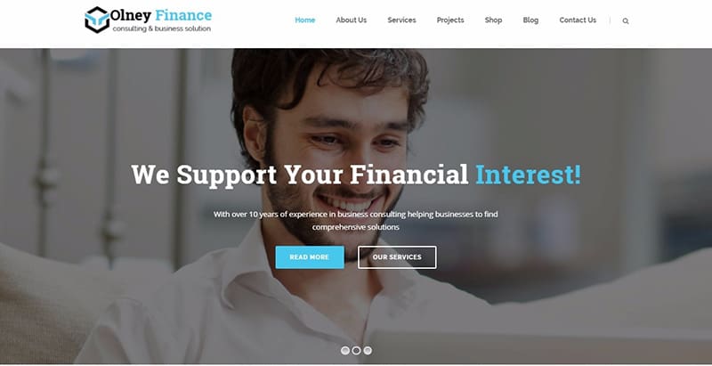 Olneyfinance themes wordpress creer site web entreprise agence