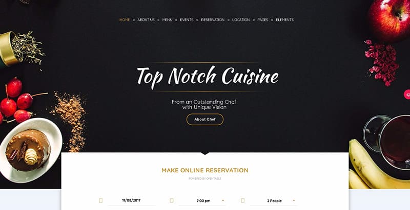 Pearlrestaurant themes wordpress creer site internet restaurant cafe pizzeria