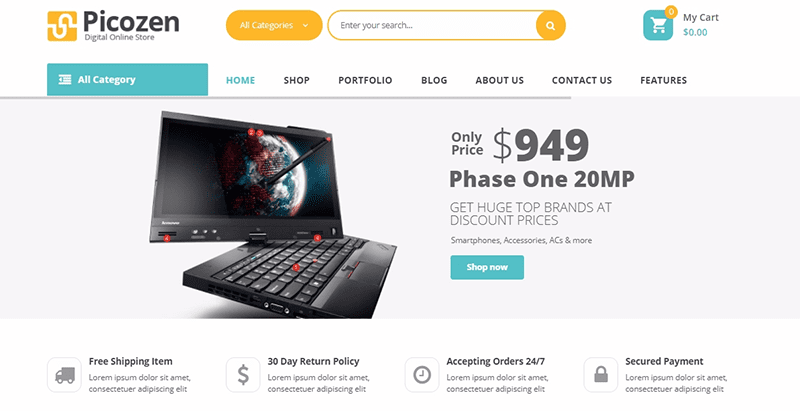 Picozen themes wordpress creer boutique en ligne e commerce woocommerce