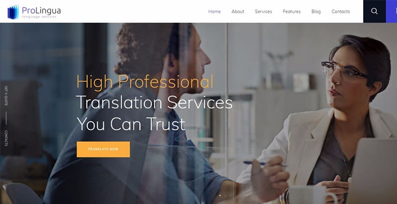 Prolingua themes wordpress creer site internet entreprise agence startup