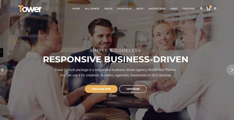 Tower themes wordpress creer site internet entreprise startup agence pme