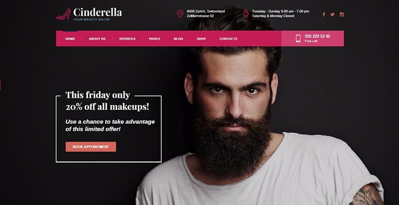 Cinderella themes wordpress creer site internet salon coiffure Cinderella themes wordpress creer site internet salon coiffure