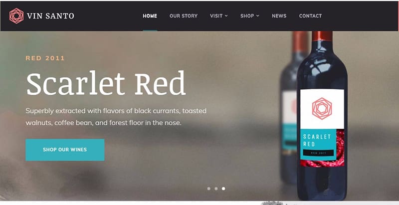 Vin santo themes wordpress creer facilement site internet restaurant