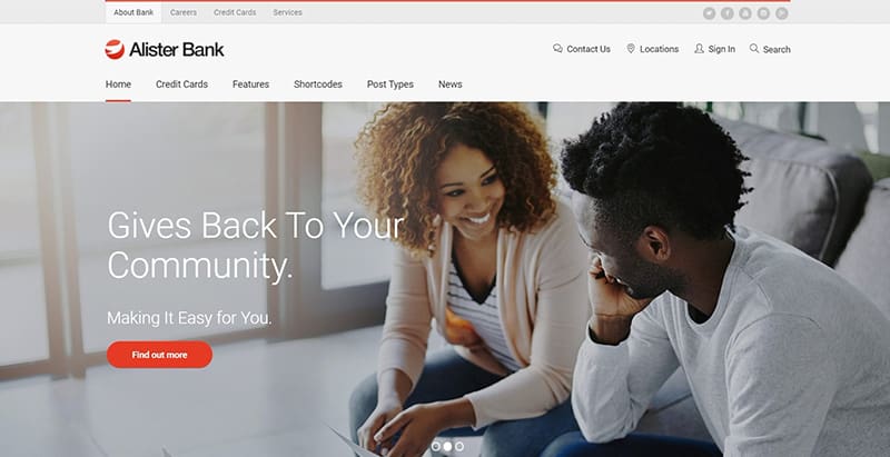 مواضيع أليستر بنك ووردبريس إنشاء موقع بدء تشغيل شركة SME مواضيع أليستر بنك ووردبريس إنشاء موقع بدء تشغيل شركة SME