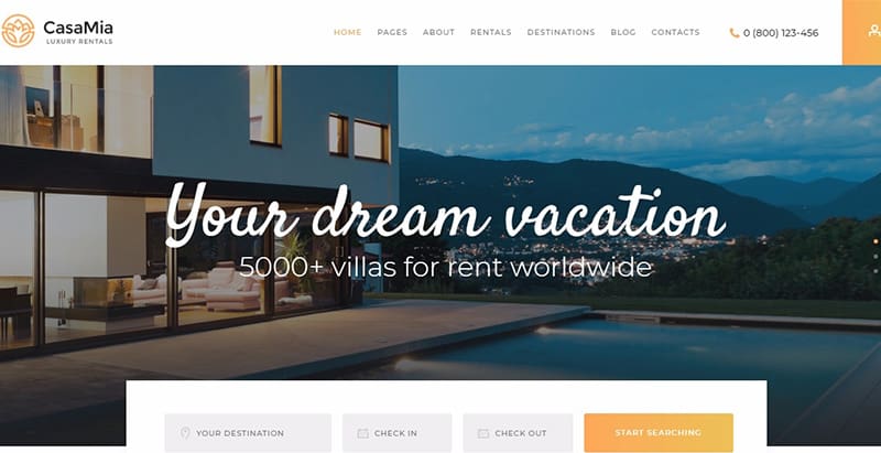 Casamia themes wordpress creer site web agence immobiliere