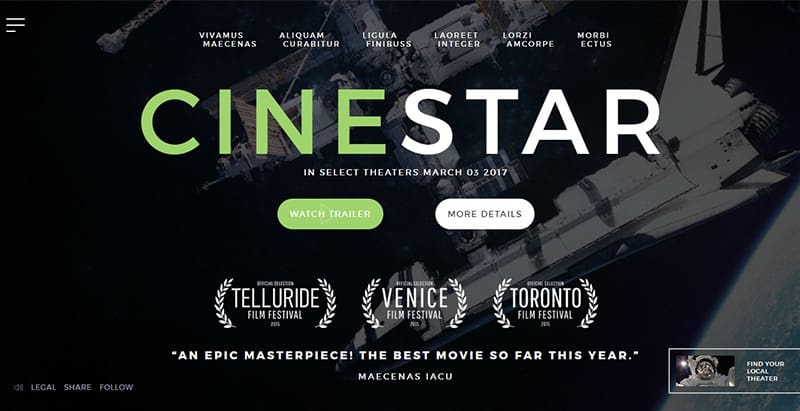 Cinestar themes wordpress creer site web cinema film video