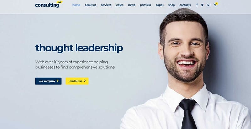 Consulting themes wordpress creer site internet entreprise startup pme