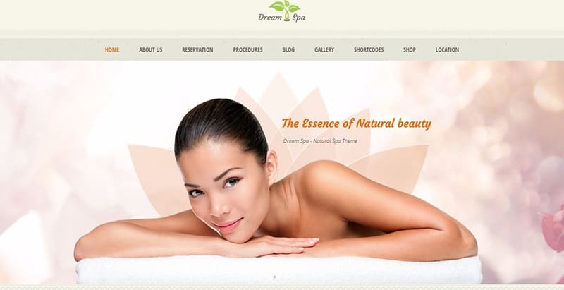 Dream spa themes wordpress creer site internet spa salon massage Dream spa themes wordpress creer site internet spa salon massage