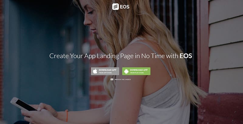 Eos themes wordpress creer site internet application mobile one page