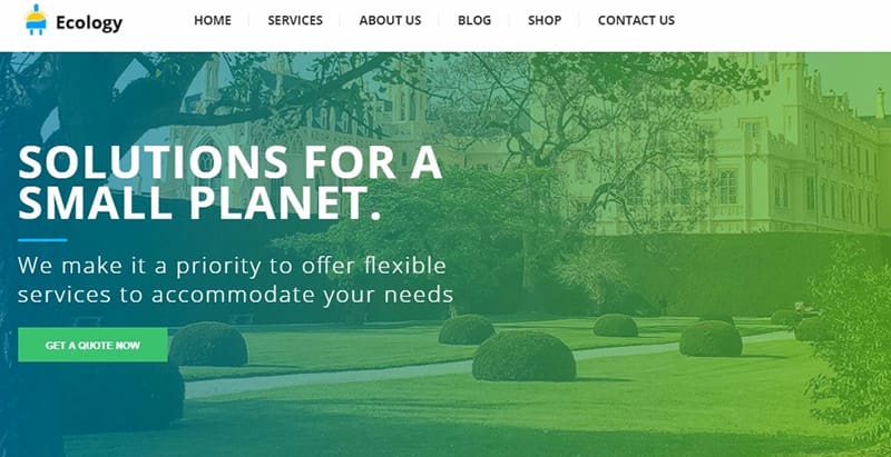 Ecology themes wordpress creer site internet organisation ecologique Ecology meilleurs thèmes WordPress d'organisation écologique
