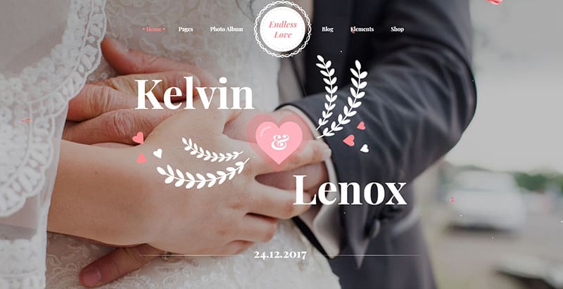 Endless love themes wordpress creer site internet fiançailles mariage