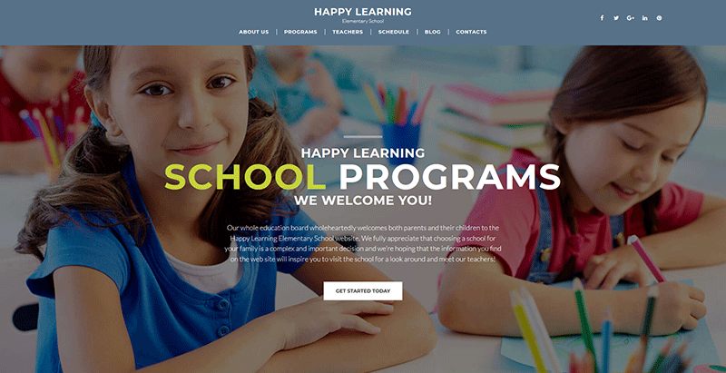 meilleurs thèmes WordPress de blog éducatif - Happy learning