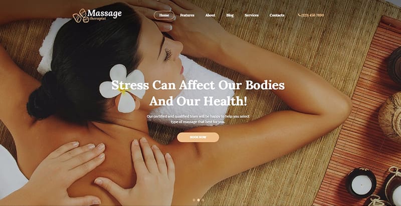 Massage therapist themes wordpress creer site internet spa salon massage