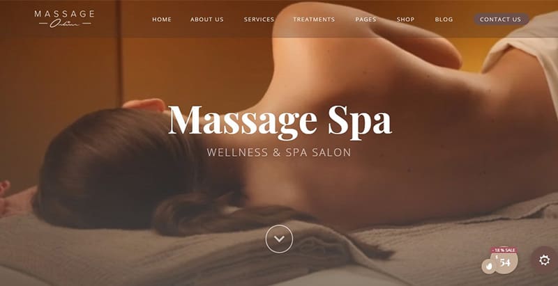 Massage themes wordpress creer site internet spa salon massage