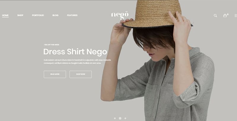 Nego themes wordpress creer boutique en ligne site ecommerce vente