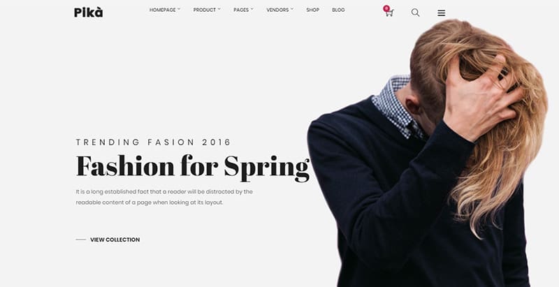 Pika themes wordpress vente de details vetements mode