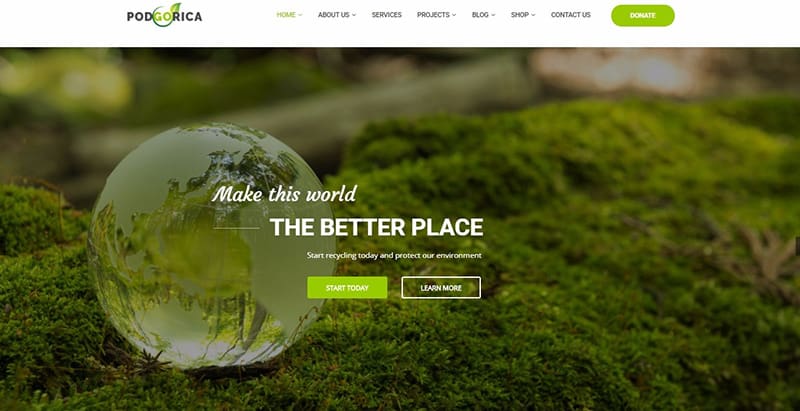 Podgorica themes wordpress creer site internet organisation ecologique