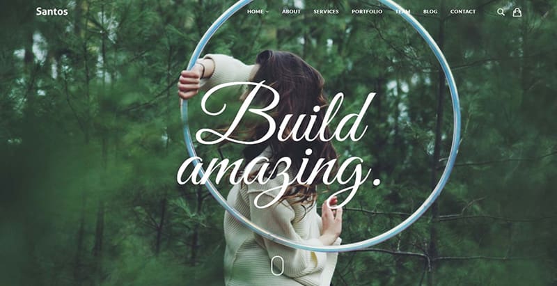 Santos themes wordpress creer site web agence creative personne