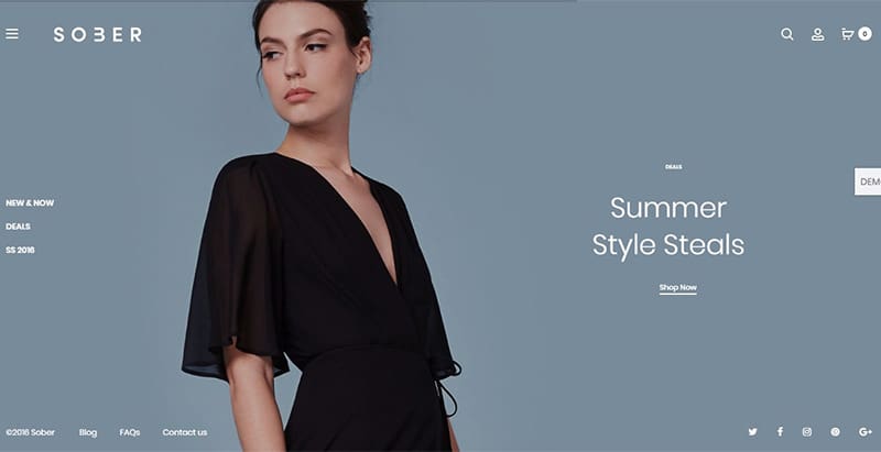 Sober themes wordpress creer boutique en ligne ecommerce