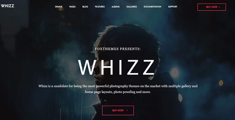 Whizz themes wordpress creer site web photographe