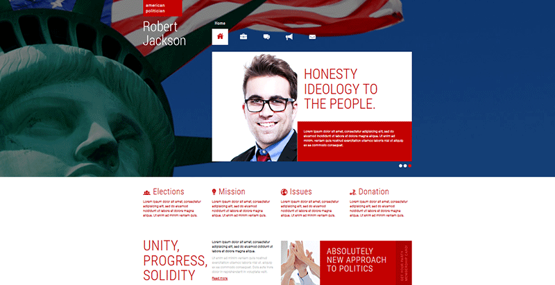 Political candidat meilleurs thèmes WordPress - Political candidat