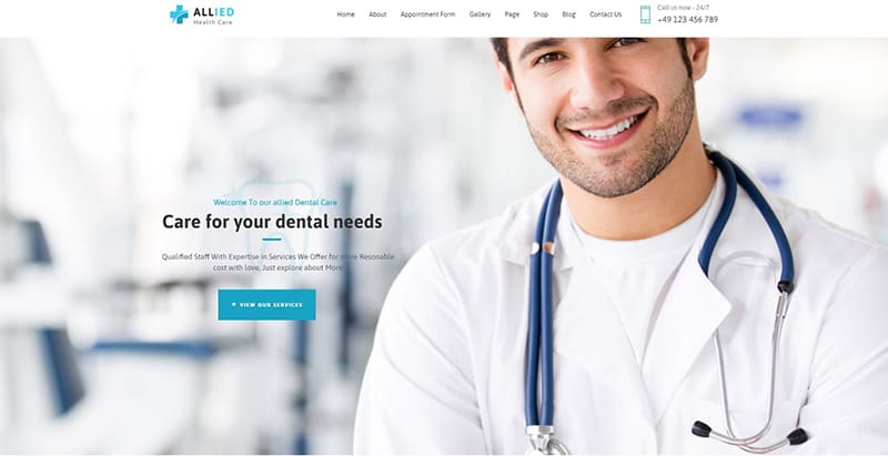 Allied health care themes wordpress creer site web dentiste
