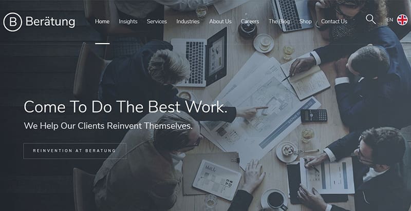 Beratung themes wordpress creer site web cabinet expertise comptable