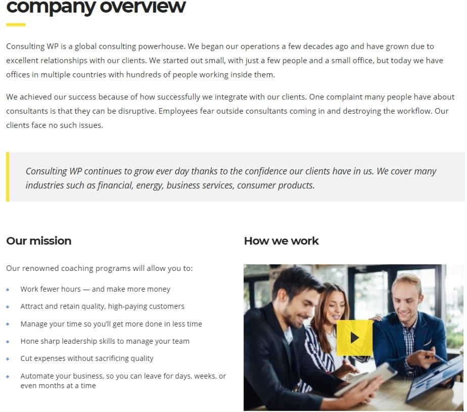 Consulting historique Consulting historique