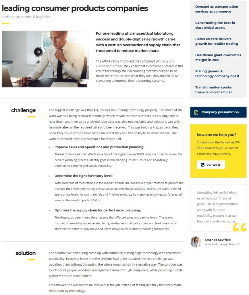 Consulting etude cas details Consulting etude cas details