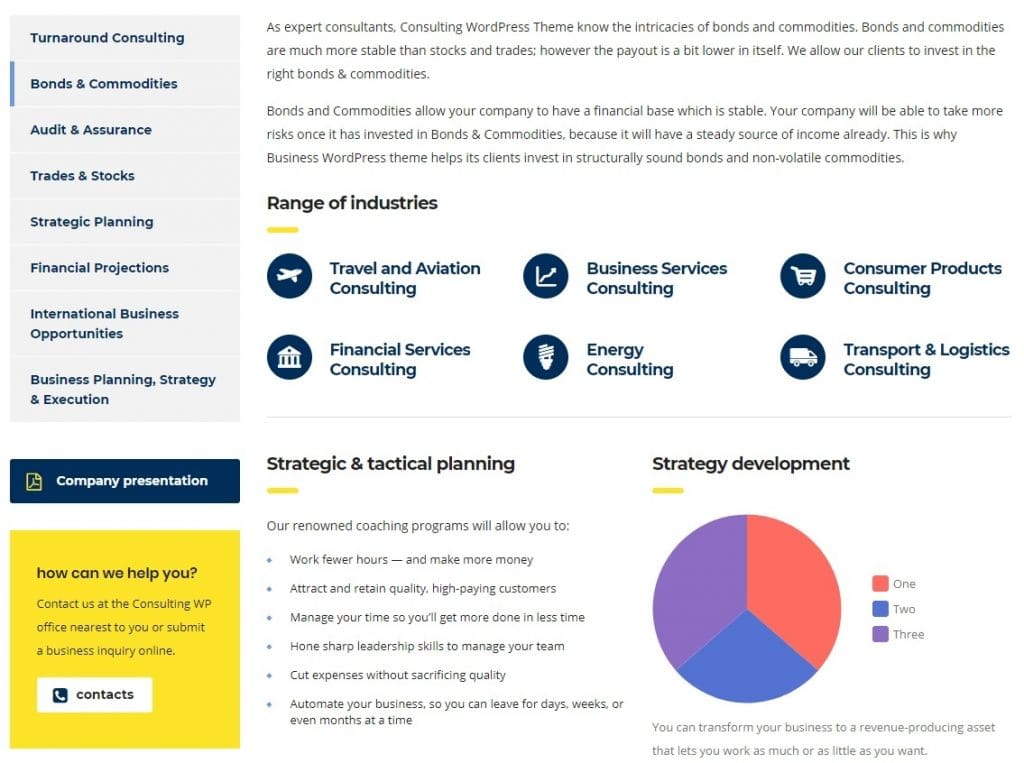 Consulting services details Consulting services details