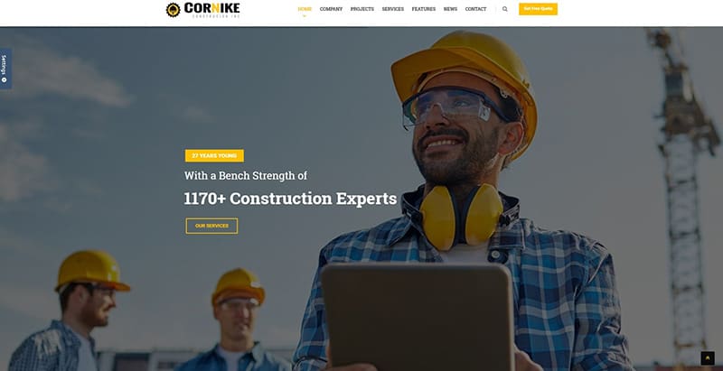 Cornike themes wordpress creer site internet entreprise construction business Cornike themes wordpress creer site internet entreprise construction business