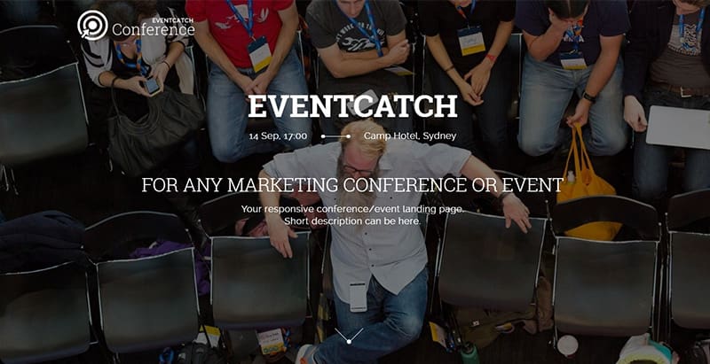 Eventcatch themes wordpress creer site web evenement conference seminaire