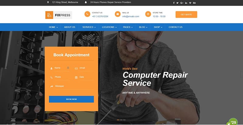 Fixpress themes wordpress creer site web entreprise numerique Fixpress themes wordpress creer site web entreprise numerique