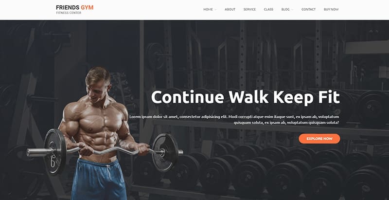 Friend gym themes wordpress creer site web salle fitness