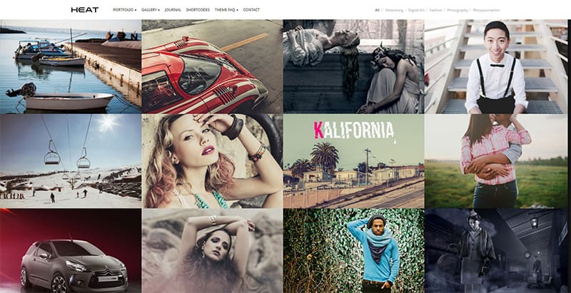 Heat themes wordpress creer site internet portfolio creative photo