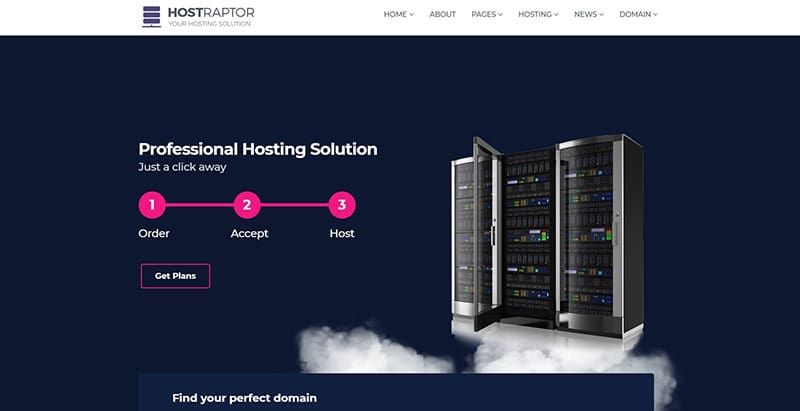 Hostraptor themes wordpress creer site internet hebergeur web cloud whcms