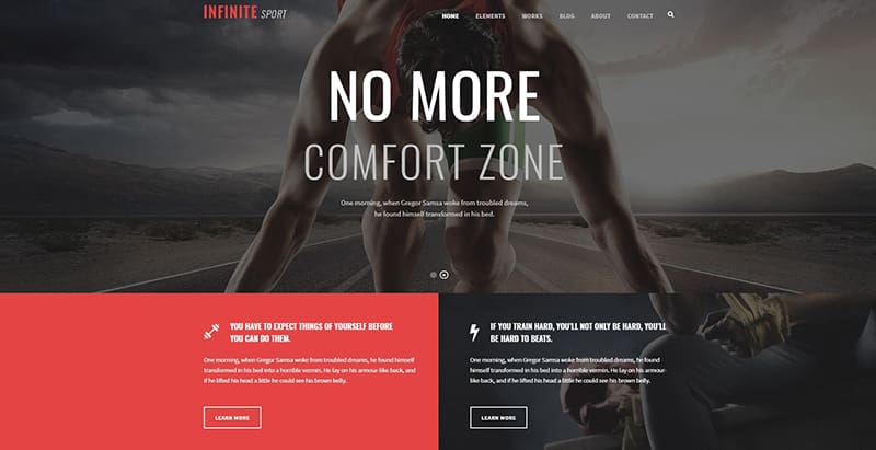 Infinite themes wordpress creer site web salle fitness