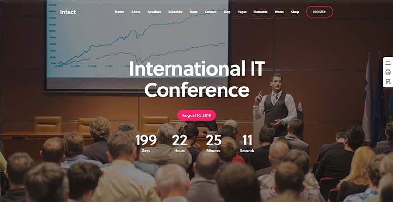 Intact themes wordpress creer site web evenement conference seminaire Intact themes wordpress creer site web evenement conference seminaire