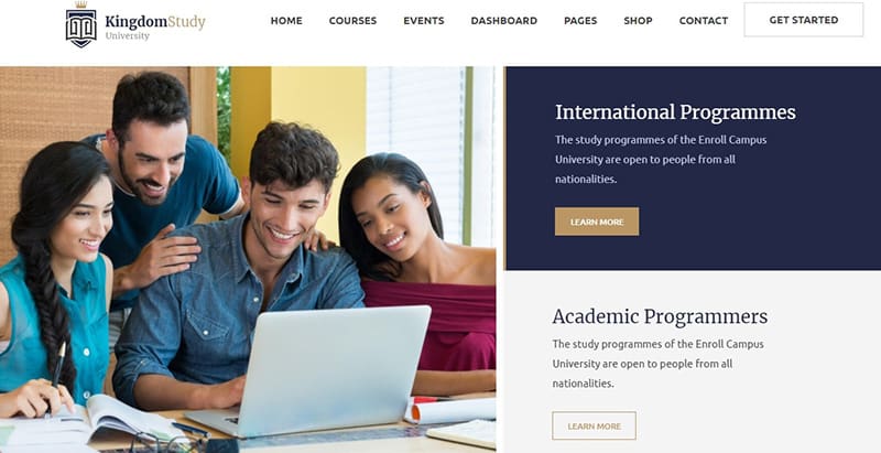 Kingdom study themes wordpress creer site internet elearning education formation