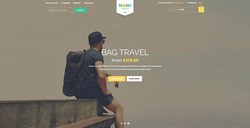 Manu themes wordpress creer site ecommerce boutique en ligne