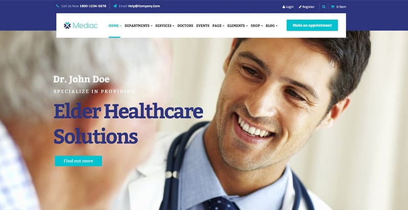 Mediac themes wordpress creer site web medecin docteur hopital